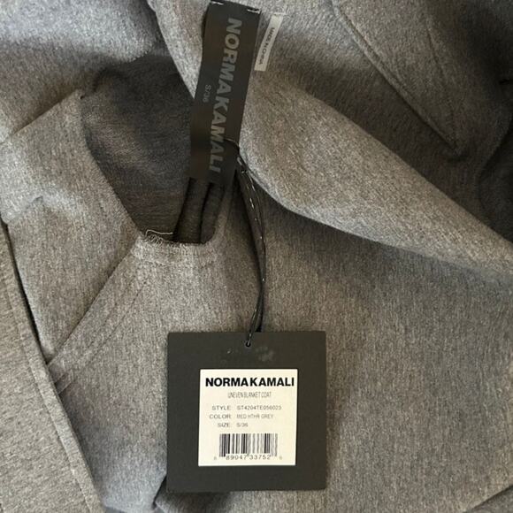 Norma Kamali Uneven Blanket Coat – Medium Heather Grey, S/36, Heavyweight - Picture 6 of 7